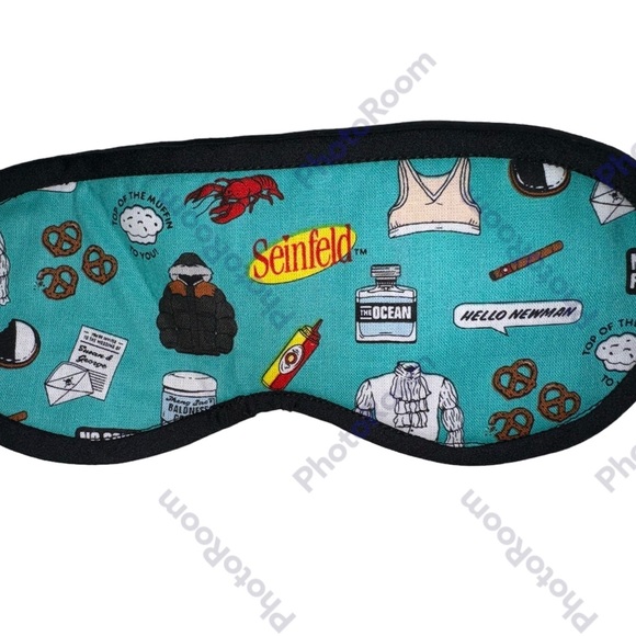 Seinfeld collage 3pc gift set perfect for travel fly sleep mask scrunchie bag - Picture 2 of 3